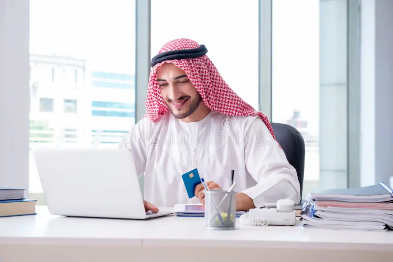 Home 5 arab businessman working office 109431473
